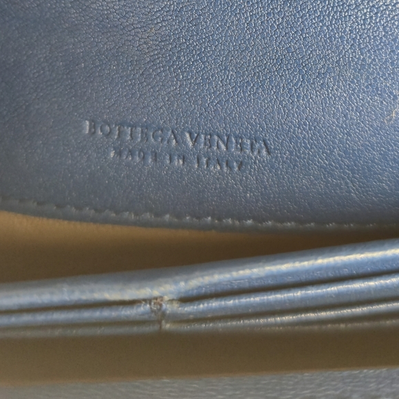 Bottega Veneta Intrecciato Studded Blue Leather Long Wallet with Box and Dustbag - Picture 15 of 15